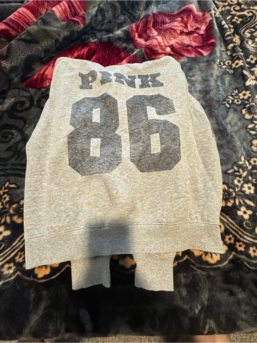 PINK Victoria's Secret Gray '86' zip up